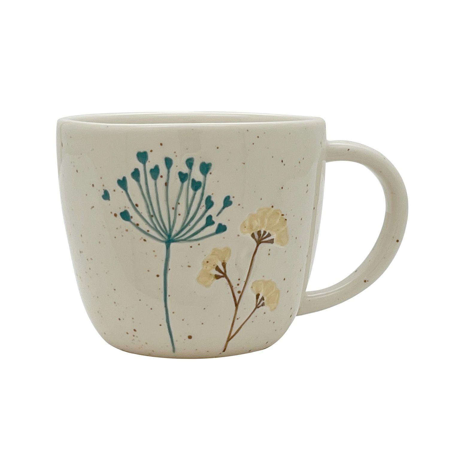 Way to Celebrate! Spring Flower Mug, Green and Yellow