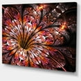 thumbnail image 2 of Glittering Light Red Fractal Flower - Floral Canvas Art Print, 2 of 3