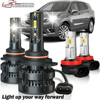 Fit for Buick Envision 2016-2020 9012 H11 LED Headlight Hi/Lo Fog Lights Bulbs White 6000K 20000LM 4PCS