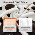 thumbnail image 2 of Cow Print Throw Blanket Non Shedding MilkyPlush™ Fleece 330GSM Thick Blankets Western Room Decor Super Soft Warm for Adults Kids Girl Gifts Bedroom Couch Sofa Travel Black Brown 60"x80", 2 of 6
