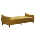 thumbnail image 6 of Novogratz Vintage Tufted Split Back 81.5" Futon, Mustard Yellow Velvet, 6 of 21
