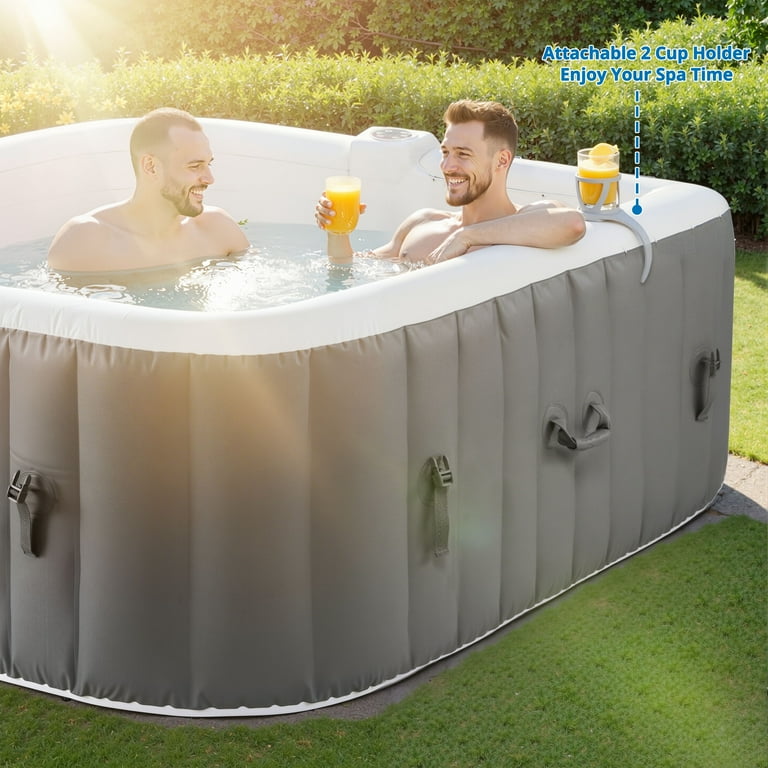 73 inch 4-6 Person Inflatable Hot Tub Spa with Control Panel