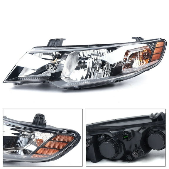Left Side Headlight Driver Side Halogen Headlight Headlamp Compatible with 2010-2013 KiaForte/ForteKoup Driver Side Headlight Assembly (Left)