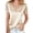 Khaki, variant on Women's Satin Sequin Tops Elegant Cowl Neck Short Sleeve Sparkly Evening Blouse Party Ready Tee
