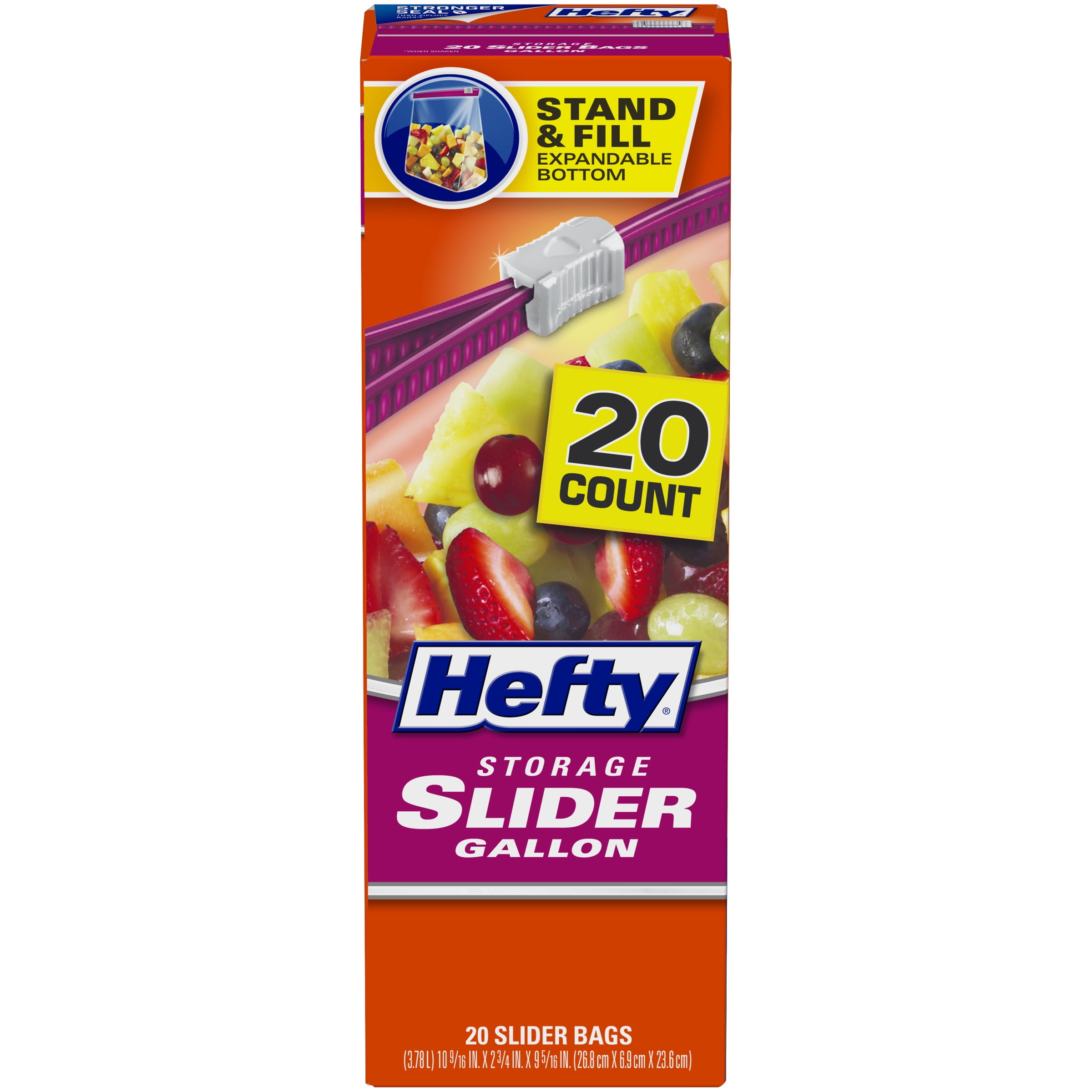 Hefty® Gallon Storage Slider Bags 20 ct Box