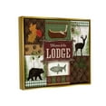 thumbnail image 3 of Welcome Lodge Plaid Wildlife Sign Animals & Insects Graphic Art Metallic Gold Framed Art Print Wall Art, 3 of 6