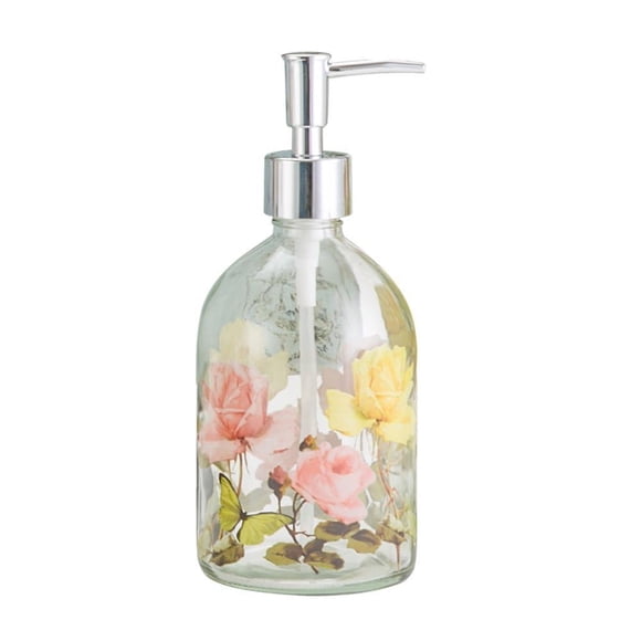 Botella dispensadora de jabón de vidrio con bomba, dispensador de jabón de manos líquido recargable para baño, cocina, dispensador de jabón de 17 oz