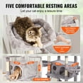thumbnail image 3 of Cat Tree for Indoor Cats, 68.5" Cat Tower with 2 Cat Condos, Sisal Scratching Post, Hammocks, Top Perches 68.5" - Light Grey, 3 of 5