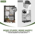 thumbnail image 4 of Uforic 41" Large 3-Tier Cat Cage with Extra Large Hammock - Indoor Metal Playpen for 1-2 Cats, Black, 4 of 6