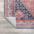 thumbnail image 6 of JONATHAN Y WSH101A-5 Dalyan Geometric Medallions Machine-Washable Terracotta/Navy 5 ft. x 8 ft. Area Rug, Bohemian Transitional, Pet Friendly, Stain Resistant, Easy to Clean, for Living Room, Bedroom, 6 of 11