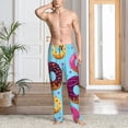 thumbnail image 2 of Naloa Donuts Pajama Pants Men, PJ Bottoms, Sleep & Lounge Pants-Large, 2 of 6