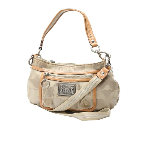 Pre-Owned Coach Poppy Signature 2-Way Canvas Shoulder Bag 14562