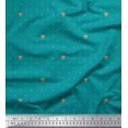 thumbnail image 1 of Soimoi Poly Georgette Fabric Artistic Flower & Dots Print Fabric by The Yard 42 Inch Wide, 1 of 3