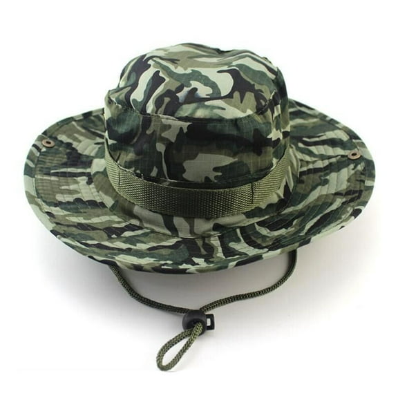 WHAMVOX 1Pcs Flat Boonie Hats Camouflage Hat Field Camouflage UV Lightweight Foldable Camping