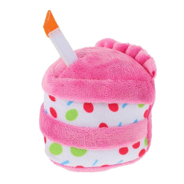 Dog Chewing Toy Cake Shape for Dogs Outdoor and Indoor Use Pink Color 1Pack