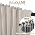 thumbnail image 3 of Cortinas 100% opacas de lino, 100 x 275 cm, color crema, 2 paneles, 3 of 7