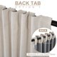thumbnail image 3 of Cortinas 100% opacas de lino, 100 x 275 cm, color crema, 2 paneles, 3 of 7
