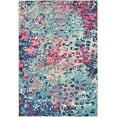 thumbnail image 1 of Unique Loom Collection Jardin Tapis de Zone Coloré, Vibrant, Abstrait, Moderne, 4 x 6 Pieds, Bleu/rose, 1 of 5
