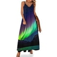 thumbnail image 1 of Un espectáculo de luces polares Pintura al óleo Vestido sin mangas Vestidos elegantes para mujer Venta de vestidos para eventos especiales, 1 of 7