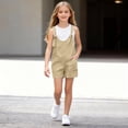 thumbnail image 4 of Beige Boy Girl Lounge Bib Pants Shortalls for Girl Fall Summer Faux Gauze Linen Kawaii Overall Coveralls Shortalls Shorts Catsuit Girl 2026 Clothing Regular Fit 13 Years, 4 of 8