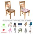 thumbnail image 5 of White Dogs and Flowers Seat Covers for Dining Room Chairs Set Of 4,Stretch Printed Washable Chair Seat Cover with Elastic Ties and Button,Removable Waterproof Couch Cushion Covers, 5 of 6