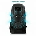 thumbnail image 5 of 65L Camping Hiking Backpack Water Resistant Large Outdoor Travel Backpack for Men & Women, Red, 006, 5 of 11