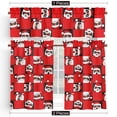 thumbnail image 2 of Yipa Xmas Rod Pocket Window Valance Christmas Short Window Curtain Kitchen Cafe Tier Slot Top Window Drapes Style-C 1pc-Top Valance:W:54"xL:18", 2 of 2