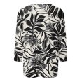 thumbnail image 5 of Chemises pour Femmes Habillées Décontractées, Chemises à Manches 3/4 pour Femmes, Tuniques à Manches Courtes Grande Taille pour Femmes, T-shirt à Manches 3/4 à Col Rond Imprimé Floral Boho Mode Décontractée pour Femmes, 5 of 5