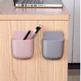 thumbnail image 4 of 1 Pack Boîte de Rangement Murale Non Perforée pour Articles Ménagers Quotidiens, Adaptée pour Placer Toutes Sortes de Télécommandes, Stylos, Notes Post-it, Téléphones Portables et Autres Petits Objets (Rose), 4 of 5