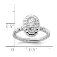 thumbnail image 5 of Sterling Silver Rhodium-Plated Oval Ring, 5 of 6