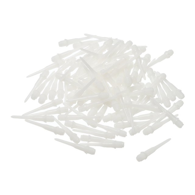 Unique Bargains Plastic Dart Tips, 50 Pack 2BA Thread Soft Dart Tips Dart Accessories, White