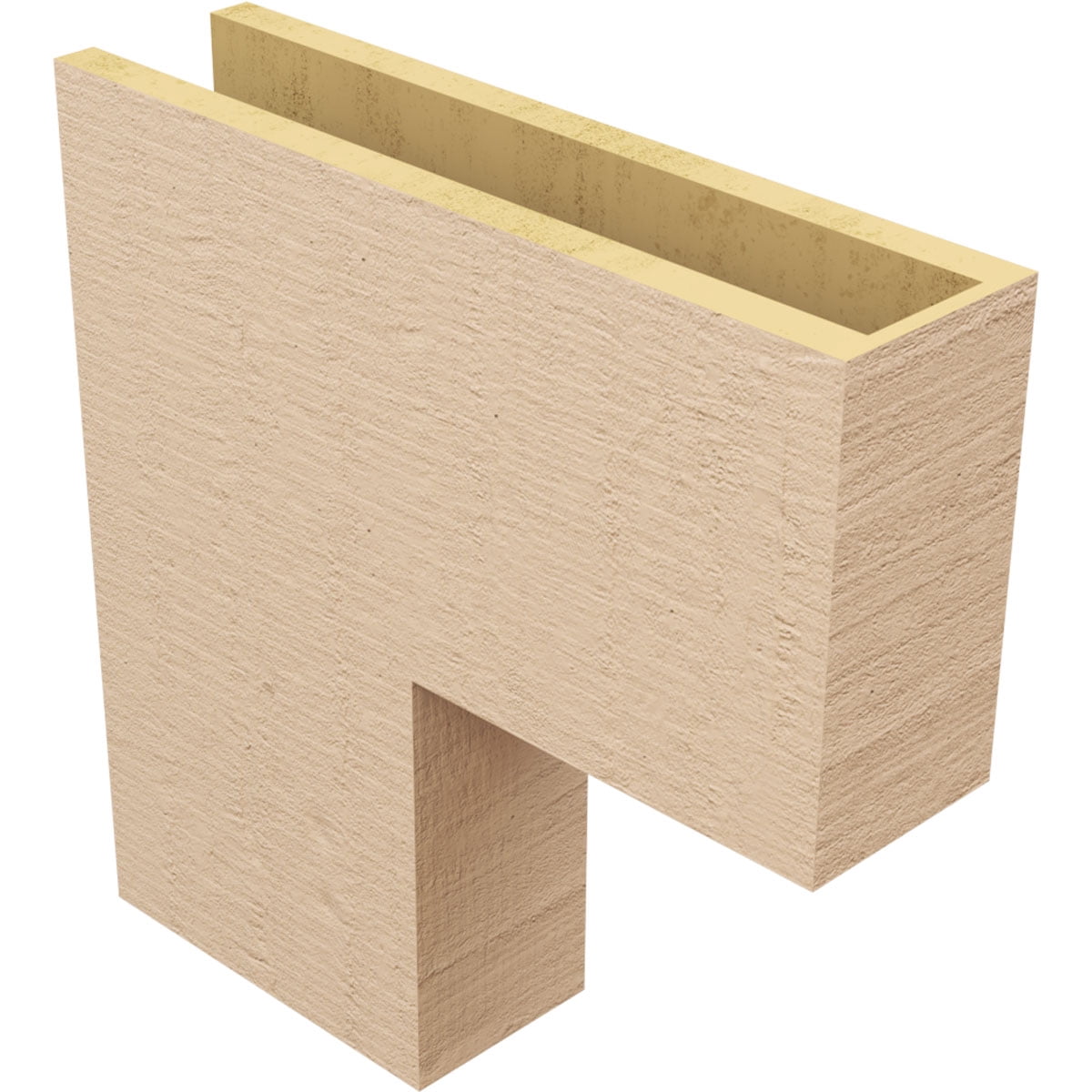 5"W x 20"D x 20"H Thin Chapel Hill Rough Cedar Woodgrain TimberThane Corbel, Primed Tan