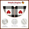 thumbnail image 5 of Bingfone Christmas Tree Skirt Mat Christmas Decoration Interior 30"-Heart Black Buffalo Plaid Gingham, 5 of 8