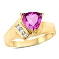 thumbnail image 2 of Star K � Created Pink Sapphire Trillion Contemporary Designer Ring, 2 of 9