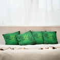thumbnail image 7 of Ambesonne Green Throw Pillow Cover 4 Pack, Tropic Banana Tree Leaf, 24", Green, 7 of 7