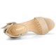 thumbnail image 4 of Sandalias De Correa Cremallera Hebilla De Tobillo Talón De Bloque Para Mujer Beige 40, 4 of 7
