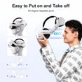 thumbnail image 3 of Hurra Head Strap with Battery Compatible with Meta/Oculus Quest 3/ 3S, 10000mAh Fast Charging Detachable Battery Pack Extend 5-7H Playtime, Adjustable Elite Strap Enhanced Support & Balance in VR, 3 of 5