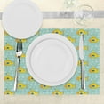 thumbnail image 3 of Ambesonne Yellow Submarine Place Mats Set of 4, Nautical Style, Standard Size, Seafoam and Earth Yellow, 3 of 6