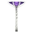 thumbnail image 3 of 2 ct Marquise Cut Natural Amethyst Solitaire 18K White Gold Womens Engagement Ring, 3 of 5