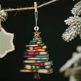 thumbnail image 4 of Christmas Ornaments under $5! Yannianjz Christmas Tree Ornament Book Lovers Gifts Christmas Decoration Acrylic Hanging Decor for Xmas Decoration, 4 of 6