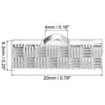 thumbnail image 2 of 200Pack Ribbon End Crimp Clamps, 20mm Stripe Texture Pinch Cord End Clasps, Silver White, 2 of 6