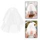 thumbnail image 3 of Veil for Bride Bridal Veil with Comb 1 Piece White Mesh Wedding Headpiece, 3 of 4