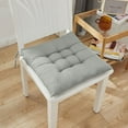 thumbnail image 2 of Ruroz Soft Chair Pads with Ties Comfy Solid Seat Cushion for Dining Chairs, Office Chairs, Hardwood Floors (Gray, 15.7"x15.7"), 2 of 3
