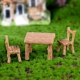 thumbnail image 6 of Miniature Wooden Table and Chair Set for Dollhouse Accessories Rustic Style Furniture Decor for DIY Craft Projects Fairy Gardens and Micro Landscape Ornaments, 6 of 6