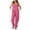 Hot Pink, variant on Feancey Women's Linen Rompers Tie Strap Sleeveless Baggy Jumpsuits Boho Casual Wide Leg Overalls Solid Color Loose One Piece Jumpers with Pockets Gray XXL