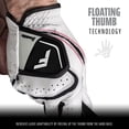 thumbnail image 2 of Guante de golf Franklin Sports Premium Leather Junior White, 2 of 7