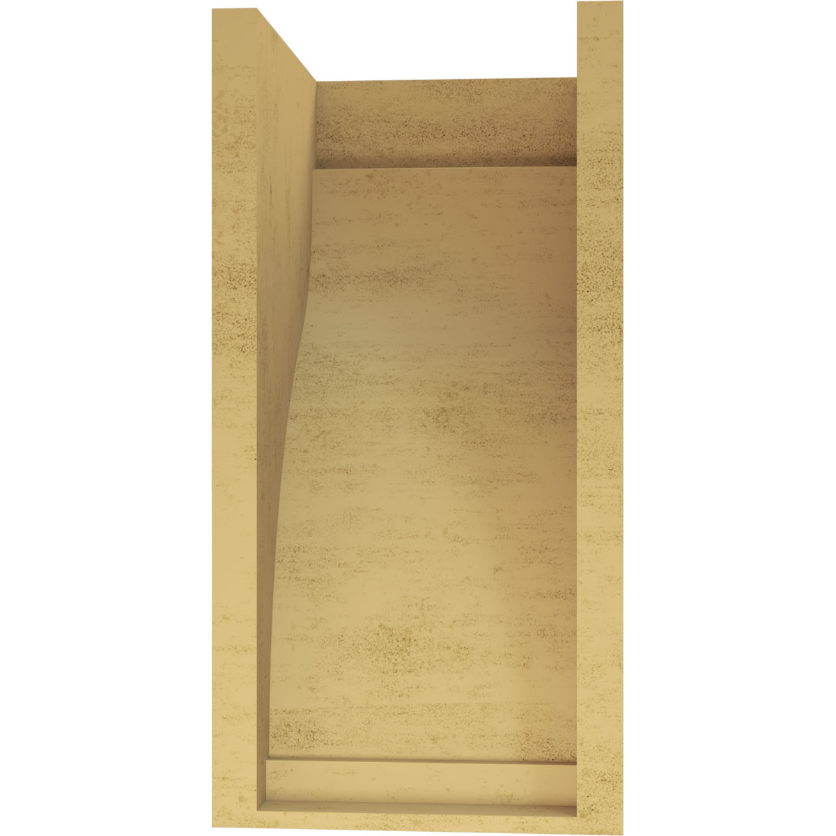 9"W x 9"D x 18"H Wide Helena Rough Cedar Woodgrain TimberThane Corbel, Primed Tan