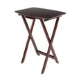 thumbnail image 2 of 2pc Darlene Snack Table Set Walnut: Portable, No Assembly Required, Space-Saving Design, 2 of 9