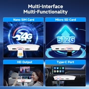 CarlinKit CarPlay Ai TV Box UHD, 3 in 1 Wireless CarPlay&Android Auto Adapter, Android 13.0, for Netflix YouTube, 8GB+128GB, for Wired CP&AA Cars