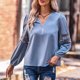 thumbnail image 2 of Mujeres moda casual sólido manga larga camiseta tops blusa pulóver Fridja bvmnju4261, 2 of 9